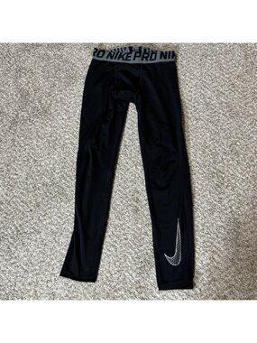 Nike Pro Compression Leggings Women's Black Medium Athletic Workout Pants